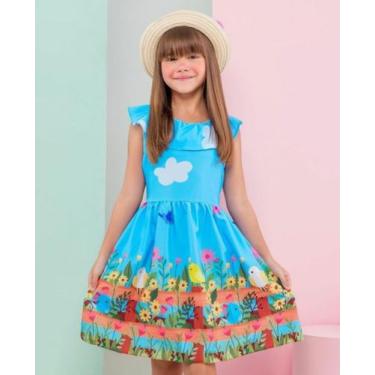 Imagem de Vestido azul Jardim encantado - Maria Trakina