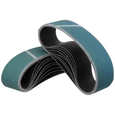 Imagem de Kozelo Pacote com 20 correias de lixamento, 7,5 x 45,7 cm 40/60/80/120 grãos de zircônia abrasiva lixadeira de cinto adequado para lixadeira de cinto, moagem de metal, trabalho de madeira e remoção de