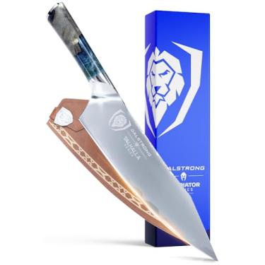 Imagem de DALSTRONG Chef Knife - 9.5 inch - Valhalla Series - 9CR18MOV HC Steel Kitchen Knife - Celestial Resin & Wood Handle - Razor Sharp - w/Leather Sheath