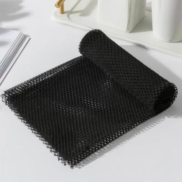 Imagem de Esponja de rede africana, esponja de rede esfoliante africana de nylon com nós, esponjas de banho, esfoliante corporal, acessórios de chuveiro (preto)