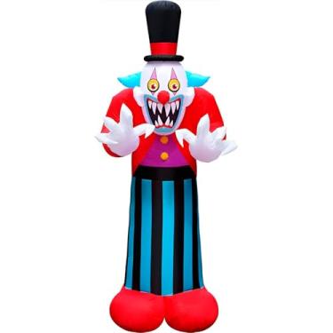 Imagem de Inflável de Halloween Decoracao Externa Quintal Jardim Palhaço Gigante 3 Metros com Luz Led Enfeite Casa Mansão Condominio Shopping