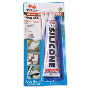 Imagem de Adesivo Silicone Acético Incolor 50g - Selante Impermeável para Vidros