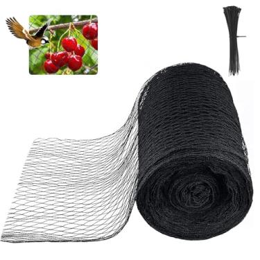 Imagem de mychoiii Rede para pássaros de 7,6 x 15 m, rede de jardim de 2,5 cm, barreira de pragas para plantas, árvores frutíferas, legumes, rede de aves de malha extra forte para galinhas, cercas de animais