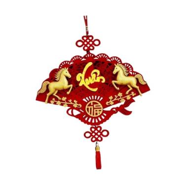 Imagem de rockible Decoração de Ano Vietnamita, Placa Decorativa para Entrada com Borla, Enfeite de Parede Reutilizável para Porta de Entrada e Sala de Estar, Style F