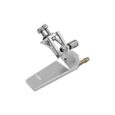 Imagem de URIMPAVIDO 1PC RC Boat Aluminium Alloy Rudder with Water Inlet Pick Up Absorbing Steering for RC Boat Ship Building Part (52mm Silver)