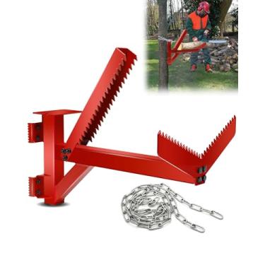 Imagem de Sawhorse de toras resistente, Sawbuck adequado para pendurar em árvores ou fixar em paredes, Sawbuck para lenha (com suporte de serra de esquadria)