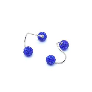 Imagem de Brincos de declaração de flor de tulipa esmaltados, brincos flutuantes com punho de cristal, acessório de presente para mulheres, outono, moda, concerto country, Medium, Latão, Sem pedra preciosa