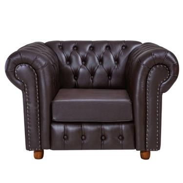 Imagem de Poltrona Luiz Xv Via Encanto Courano Marrom Café