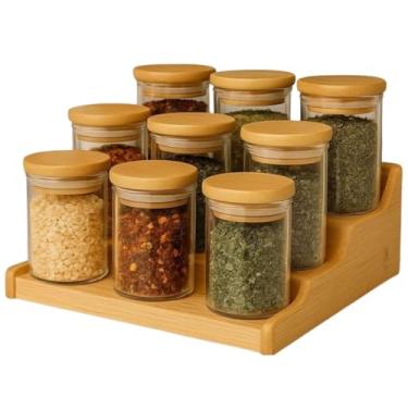 Imagem de Kit 6 Potes de Vidro 200ml com Tampa de Bambu | Hermético à Prova de Odores