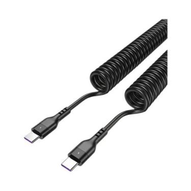 Imagem de Cabo De Dados USB Tipo C Telescópico De Carregamento Rápido 66W 5A Par