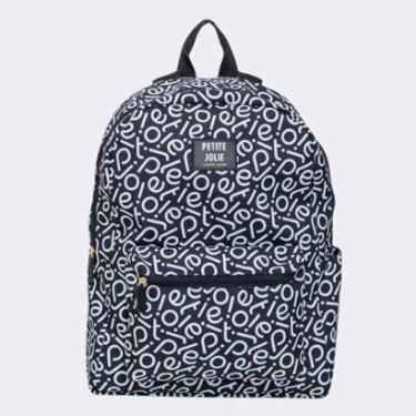 Imagem de Mochila Feminina Teen Logo PJ Preto Branco Petite Jolie PJ11055II-Feminino