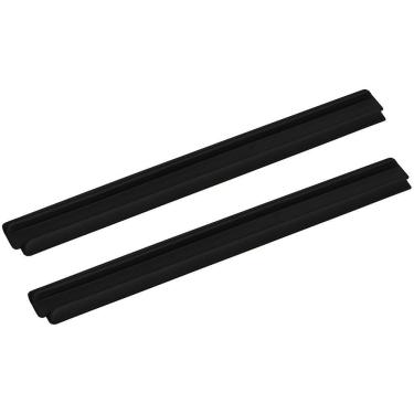 Imagem de Kit 02 Protetores Veda Porta Poliéster Preto 80Cm