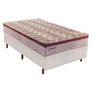 Imagem de Cama Box Solteiro: Colchão Molas Ensacadas Paropas MasterPocket Esplêndido + Base CRC Courano White(88x188)