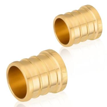 Imagem de HeSun Pacote com 50 acessórios PEX, plugue Pex de 1/2 polegada (tampa de extremidade), encaixe de crimpagem de latão para tubos Pex, ASTM F1807