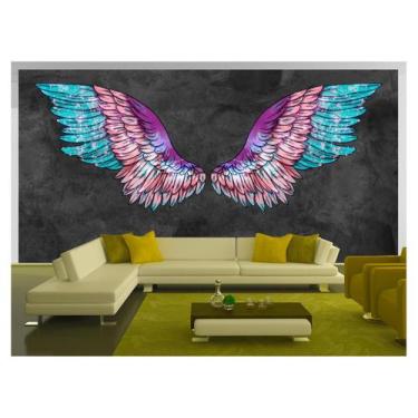 Imagem de Papel De Parede 3D Arte Asas Selfie Insta Cores 3,5M Tra413 - Você Dec