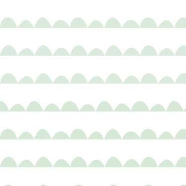 Imagem de Papel De Parede Adesivo Branco Relevo Verde Infantil Bebe - LRP