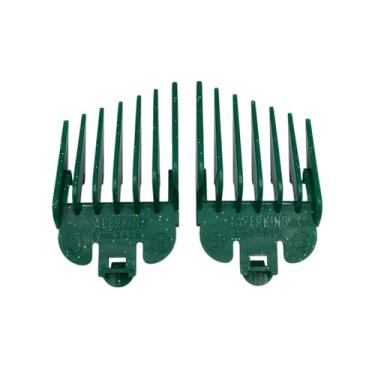 Imagem de Taper King Guide Combs 2.0 – Melhor qualidade, design atualizado para cortes de cabelo cônicos e desbotados em casa – Esmeralda (#3 a #8) – Compatível com cortadores Wahl/Conair
