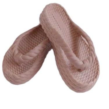 Imagem de Chinelo Nuvem Feminino Plataforma 4cm | Ortopédico com Massageador Plantar | Super Leve e Macio | Tamanhos 33-40(Nude,35)