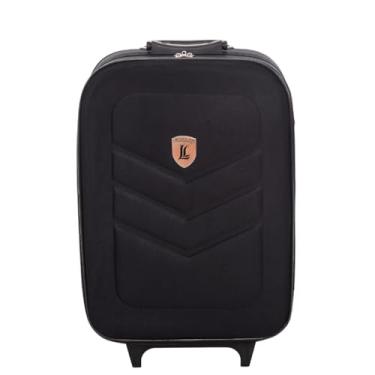 Imagem de Mala de Bordo em EVA, Padrão ANAC, Texturizada, Leve 2,2kg, com Rodas Duplas, Puxador Extensível, Bolso Interno, 55x35x25cm, Ideal para Viagens Curtas, Preto