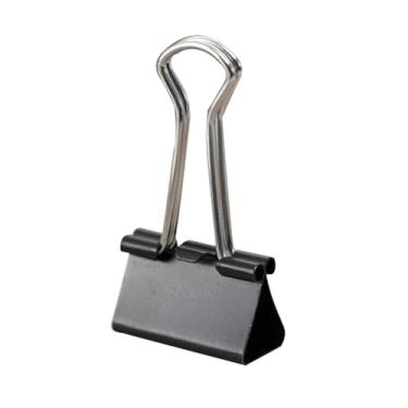 Imagem de ZJchao Arquivos de Metal Suporte para Documentos de Papel Braçadeira de Ligação Design Dobrável Durável de para Papelaria de Escritório Escolar Material de Metal 19mm 25mm 32mm Opções (Preto 25mm)