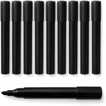 Imagem de Marcadores de tinta preta, tracos fortes, superficie, escrita precisa, materiais diversos, desenho, assinatura, profissional