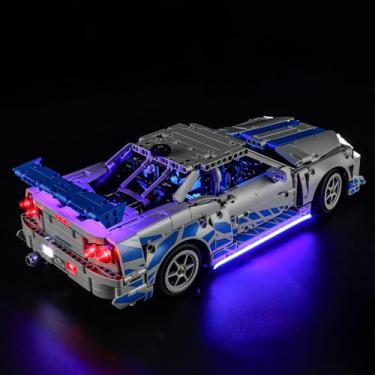 Imagem de MENZAVA LED Light Set Compatible with Lego 2 Fast 2 Furious Nissan Skyline GT-R (R34) Car Technic 42210 Building Blocks Model - Model Set NOT Included