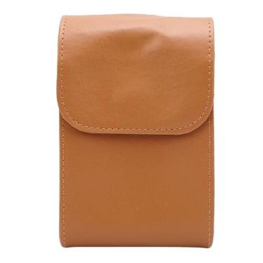 Imagem de Asixxsix Bolsa de Transporte para Telêmetro, Bolsa de Couro PU para Telêmetro Com Fecho Magnético e Fivela, Capas Protetoras à Prova de água para a Maioria Dos Telêmetros de Golfe (Castanho Escuro)