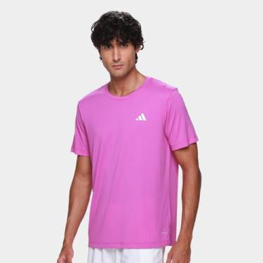 Imagem de Camiseta Adidas Own The Run 3 Listras Masculina, Roxo, P