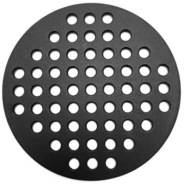 Imagem de Tlhshuyu Grelha de fogo redonda de ferro fundido de 29 cm, peças de reposição para grelha de carvão de alta temperatura para churrasqueira a carvão Kamado Joe Big Joe I II III 61 cm BJ24RH BJ24RHC