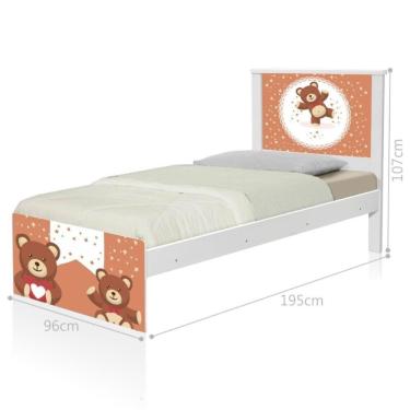 Imagem de Cama Juvenil Zap Com Cabeceira Ursinhos De Pelúcia