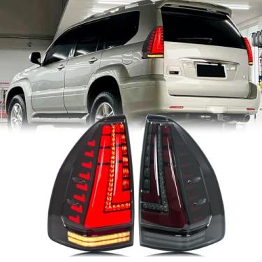 Imagem de inginuity time Luzes traseiras para Lexus GX470 2003-2009 Start-up Animação sequencial sequencial luzes traseiras preto conjunto de acessórios
