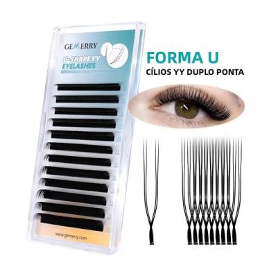 Imagem de Cílios Postiços Em Forma De U À Prova d'Água GEMERRY YY C D Curl Natur
