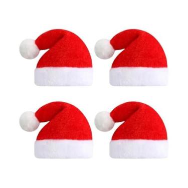 Imagem de Frienda Santa Hat Chapéu do Natal, gato de pelúcia macio trajes, Pet f