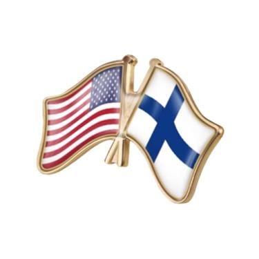 Imagem de QTAOEIONG Bandeiras dos Estados Unidos, EUA, América, EUA e muitos outros países, broche de liga de amizade com cruz, 1.3x0.9inch/32x23mm, Metal, Sem Pedra Preciosa