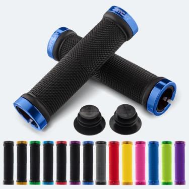 Imagem de JETCAT Pegas de bicicleta, punhos de guidão de bicicleta, guidão de mountain bike, manoplas MTB, punhos de bicicleta BMX, alças de guidão de bicicleta para adultos. Ebike, MTB, scooter, trava,