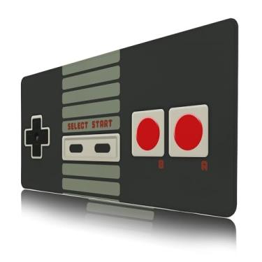 Imagem de Botões de console de jogos XL Mouse pad estendido para jogos, mouse pad grande para PC laptop com bordas costuradas, grande teclado de computador tapete de mesa oficial, tapete de mouse, à prova