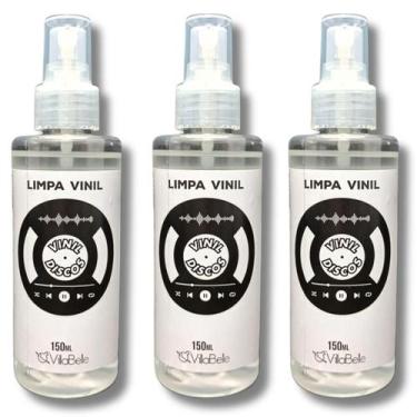 Imagem de Limpa Vinil Lps Cds Dvds Vinil Discos 150ml Spray Kit 3 Un - JSL