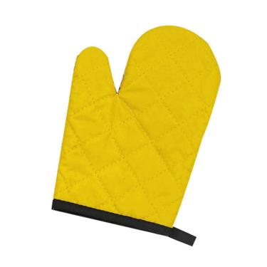 Imagem de Luvas de forno resistentes ao calor amarelas, pacote com 2 unidades para churrasco e panificação