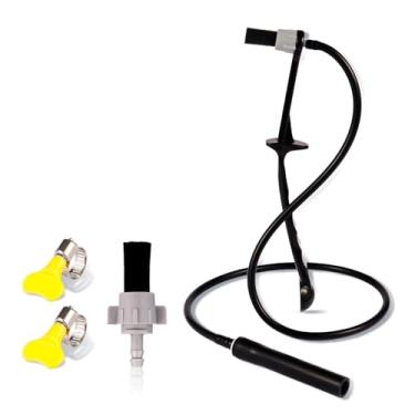 Imagem de Abeskch Escova de limpeza a vapor para máquinas de café, com uma extremidade em forma de colher e cabeça de escova removível resistente ao calor, ferramenta de descalcificação e limpeza de varinha de