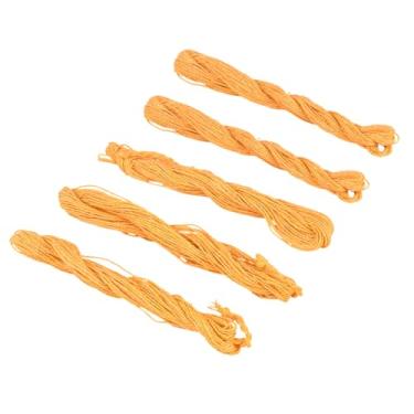 Imagem de GRI9 Janeu Thread | Pacote com 5 | Fios Sagrados Janoi Sagrados de Algodão Puro | Fio Puja Upanayana Sanskara Janaeu | Janeva Espiritual para Cerimônia Puja Hindu Pooja e Rituais Brâmanes ((Laranja))