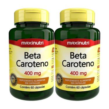Imagem de Kit 02 Beta Caroteno 400mg 60 Cápsulas Maxinutri-Unissex