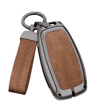 Imagem de Capa protetora para chave do carro, bolsa compatível com Subaru WRX XV Crosstrek Legacy BRZ Forester Impreza STi Outback 2015-2019 Acessórios(A-gun brown)