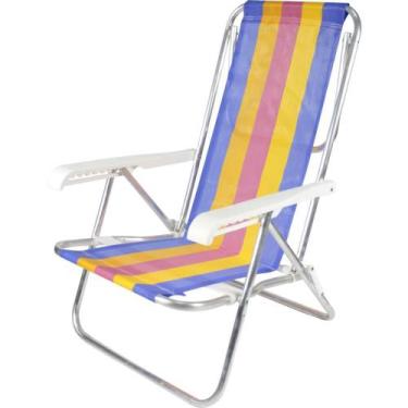 Imagem de Cadeira Reclinável para Praia e Piscina - 8 Posições, Dobrável, 65X54X