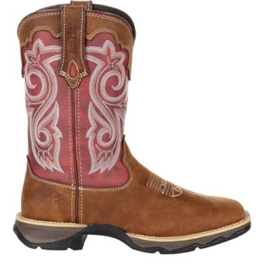 Imagem de Durango Bota feminina Rebel 25.4 cm, Marrom briar e vermelho enferrujado, 36