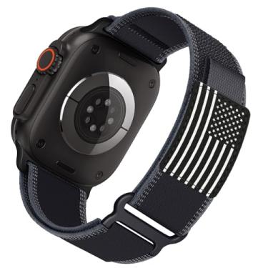 Imagem de Pulseira de nylon Trail Loop – compatível com Apple Watch Ultra 3/2/1 séries 11/10/9/8/7/6/SE/5/4/3 masculina e feminina, pulseira esportiva de tecido elástico resistente para iWatch de 49 mm, 46 mm