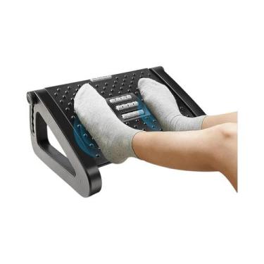 Imagem de Descanso Para Pés Ergonômico Com Rolos De Massagem Para Apoio Às Perna