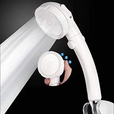 Imagem de Cabeça de chuveiro com economia de água cabeça de chuveiro de alta pressão 3 estágios spa chuveiro névoa compatível com banheiro bola de cerâmica chuveiro para banho