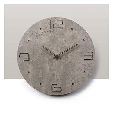 Imagem de Relógio de quartzo criativo retrô operado por bateria silencioso sem tique-taque, relógio de parede, varredura para casa, sala de estar, quarto, escola, relógio de parede infantil, B (A)