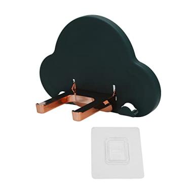 Imagem de CUOFYUNL Suporte de secador de cabelo de plástico montado na parede dobrável Banheiro Organizador de rack de secador de cabelo