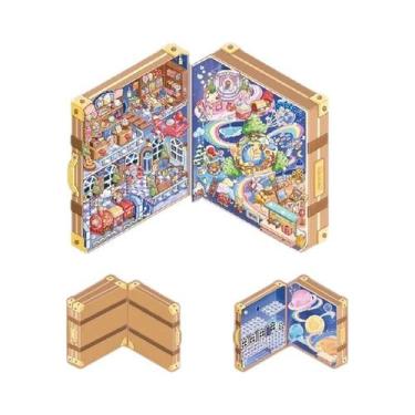 Imagem de Adesivo Kawaii 3D De Paisagem Florestal Com Vaga-lume, Cena De Cabana 